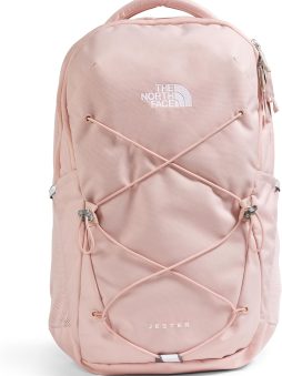 THE NORTH FACE Women's Jester Everyday Laptop Backpack | Commuter Travel Bag with Laptop Sleeve, Water-Repellent Finish, Spacious Compartment, Pink Moss, One Size
